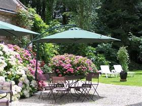 Le jardin del'Hotel de Charme : Le Manoir de Bodrevan près de Vannes